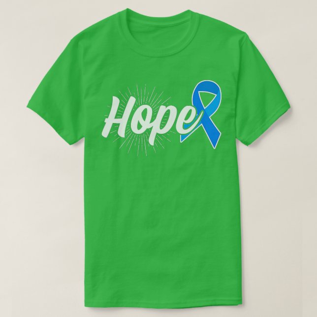 Hope Child Abuse Prevention Month Blue Ribbon Awar T-Shirt (Design Front)