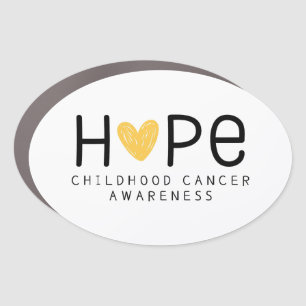 hope.childhood cancer awareness. Car Magnet