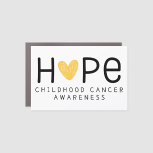 hope.childhood cancer awareness. Car Magnet