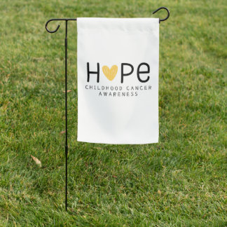 hope.childhood cancer awareness. Garden Flag