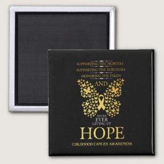Hope Childhood Cancer Awareness Gold Ribbon  Magnet