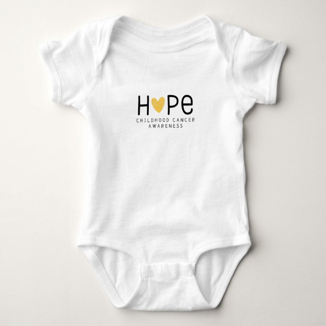 hope.childhood cancer. Baby Bodysuit & One-piece (Front)