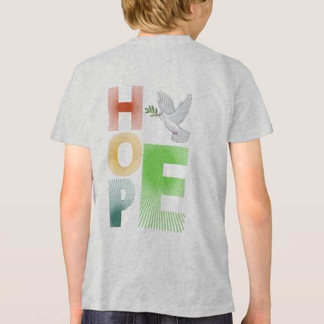 Hope - Christian Faith Inspirational Hoode Tri-Blend Shirt (Back)