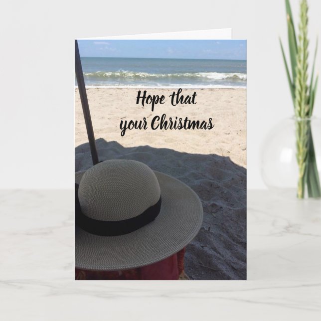 HOPE ***CHRISTMAS** IS LIKE A *DAY AT THE BEACH HOLIDAY CARD (Front)
