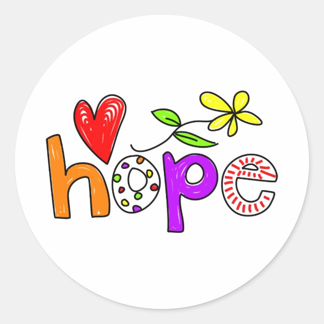 Hope Classic Round Sticker (Front)