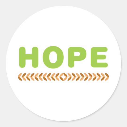 Hope Classic Round Sticker