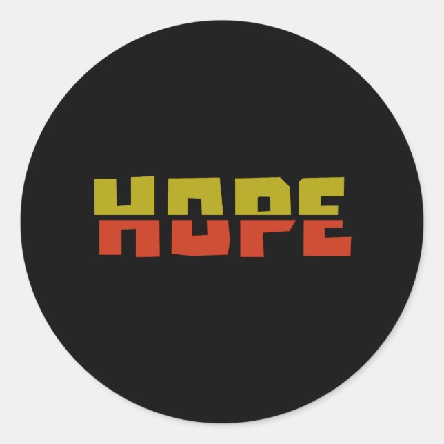 Hope  classic round sticker (Front)