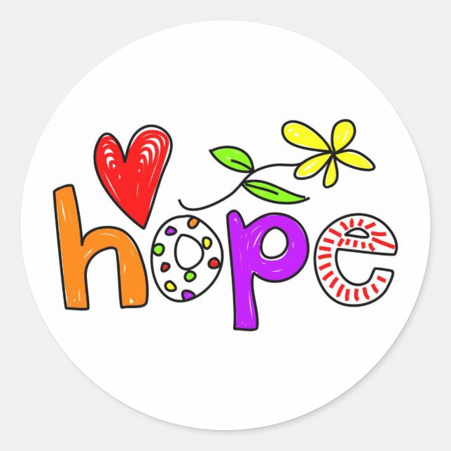 Hope Classic Round Sticker (Front)