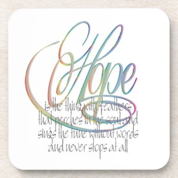 Hope Coaster by ArtDivination at Zazzle