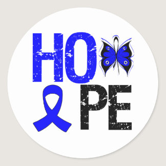 Hope Colon Cancer Awareness Classic Round Sticker