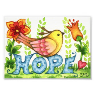 Hope - Cute Bird Print