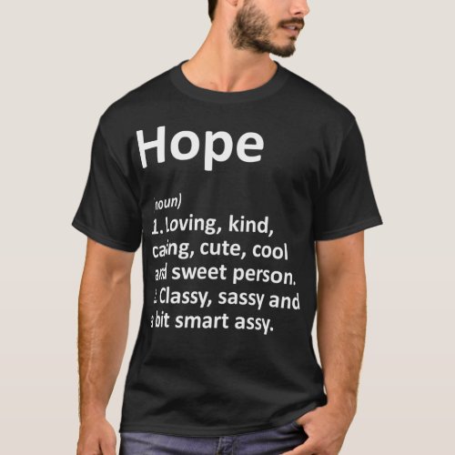 HOPE Definition Personalized Name Funny Birthday G T_Shirt