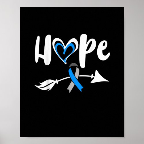 Hope Diabetes Type 1 Ribbon Type 2 Diabetes Awaren Poster