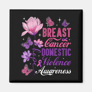 Hope Domestic Violence Breast Cancer Purple & Magnet