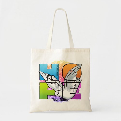 Hope Dove custom name tote bag