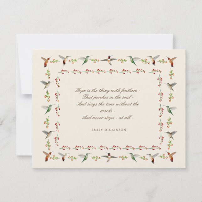 Hope Emily Dickinson  Note Card (Front)