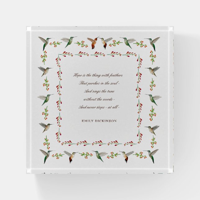 Hope Emily Dickinson Paperweight (Front)