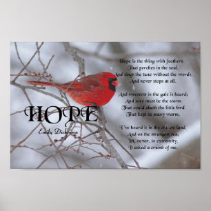 Hope, Emily Dickinson Poster
