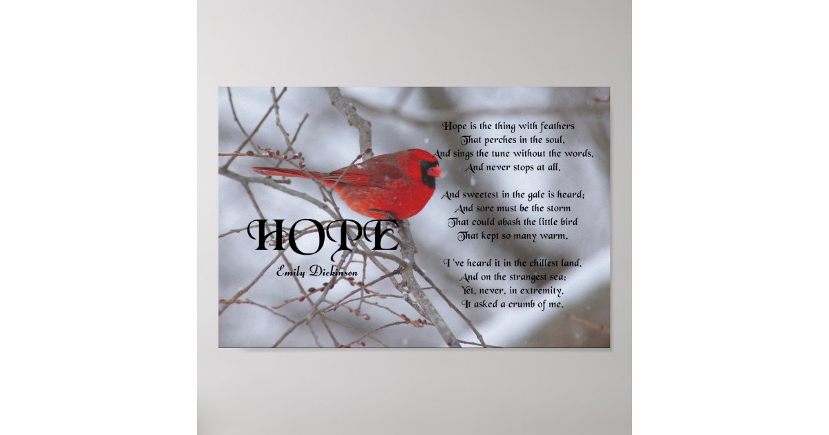 Hope, Emily Dickinson Poster | Zazzle