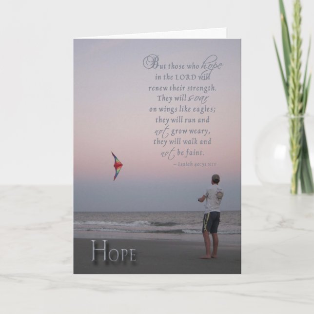Hope - encouragement for cancer patient card (Front)
