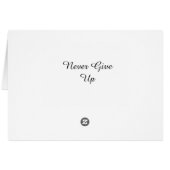 "Hope Endures" Beautiful Blue Butterfly Card (Back Horizontal)