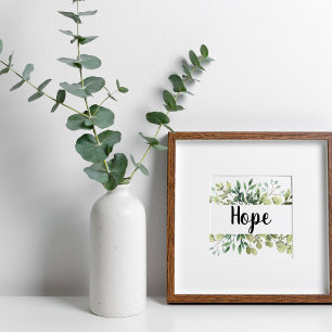 Hope Eucalyptus 1 Corinthians 13 wedding Poster
