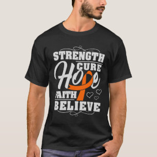 Hope Faith Believe Leukemia Cancer Awareness Ribbo T-Shirt