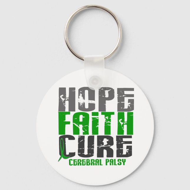 HOPE FAITH CURE CEREBRAL PALSY KEYCHAIN (Front)