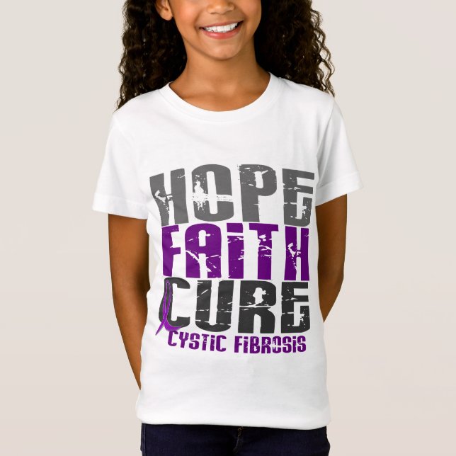 HOPE FAITH CURE CYSTIC FIBROSIS T-Shirts & Apparel (Front)