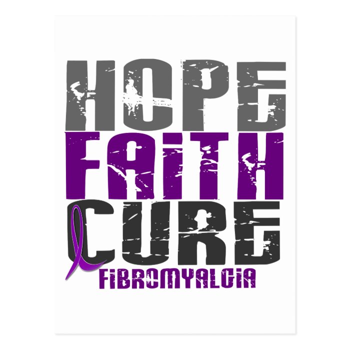 HOPE FAITH CURE FIBROMYALGIA T Shirts & Apparel Postcard