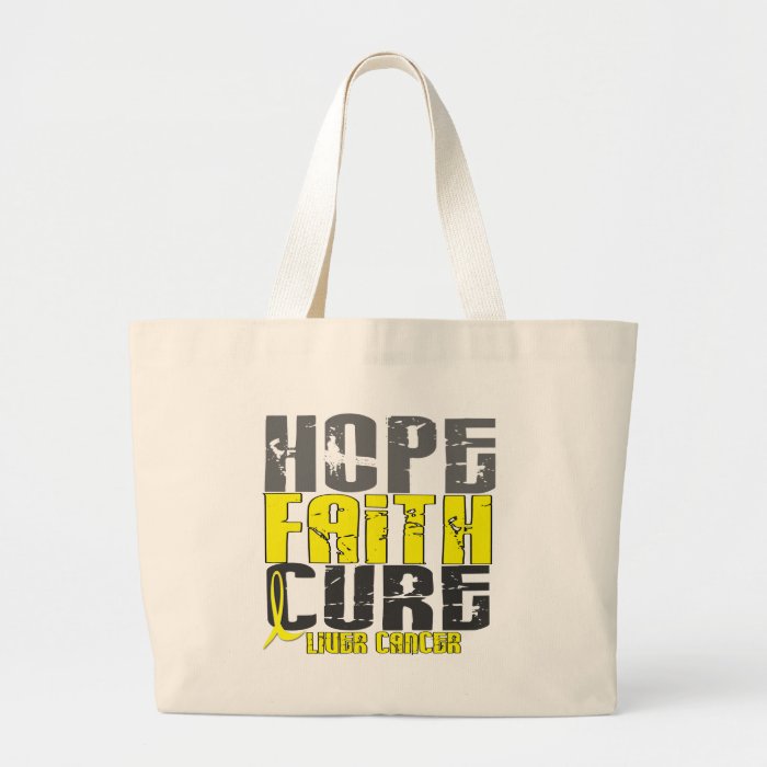 HOPE FAITH CURE LIVER CANCER Yellow Ribbon Bags