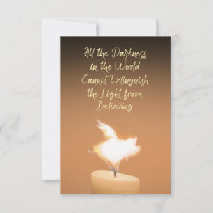 Hope Faith Inspirational Quote Flying Pig Candle Note Card
