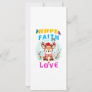 Hope Faith Love Holiday Card