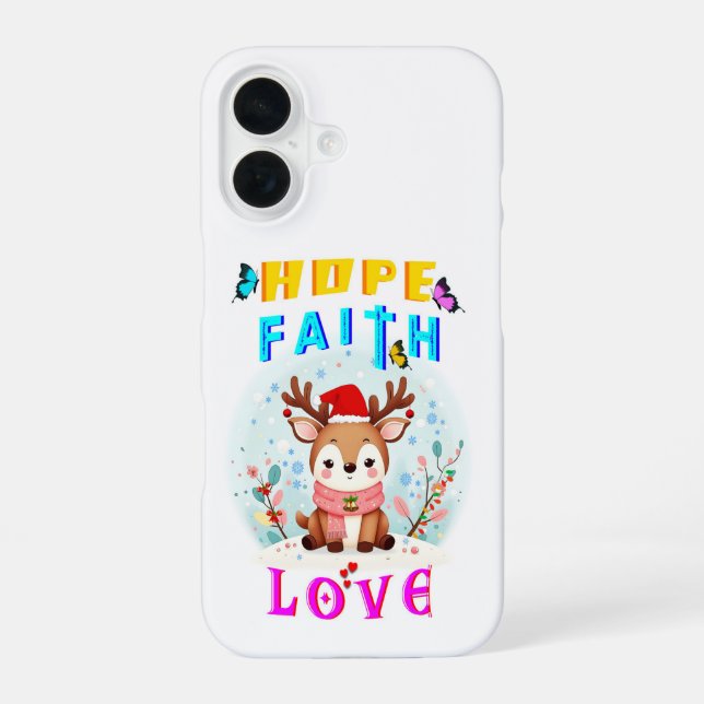 Hope Faith Love iPhone Case (Back)