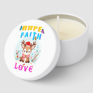 Hope Faith Love Mini Candle Favors