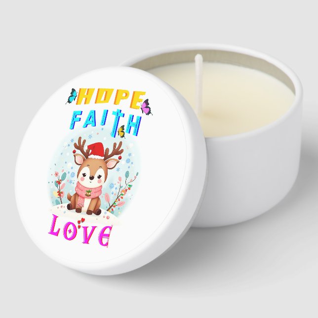 Hope Faith Love Mini Candle Favors (Corner)