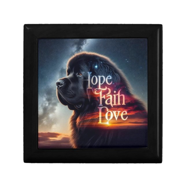 Hope Faith Love Newf Gift Box (Front)