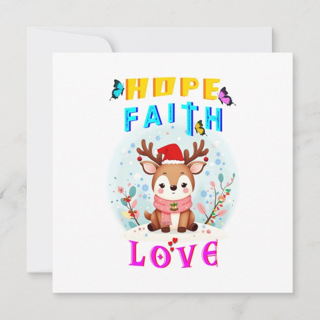 Hope Faith Love Note Card (Front)