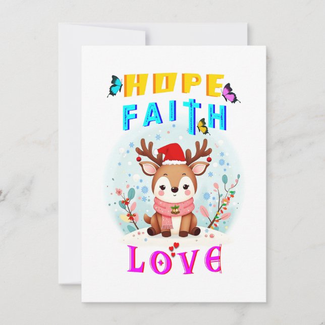Hope Faith Love Note Card (Front)