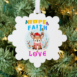 Hope Faith Love Ornament Card