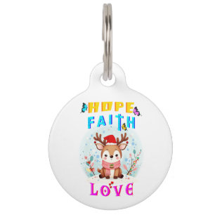 Hope Faith Love Pet ID Tag