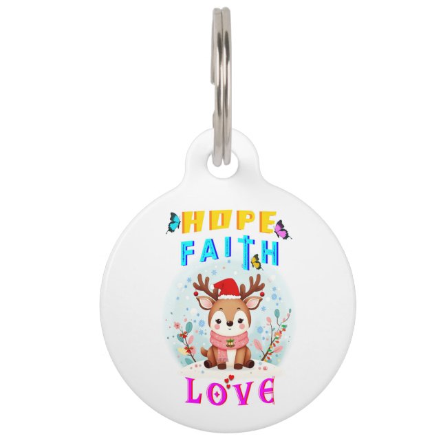 Hope Faith Love Pet ID Tag (Front)