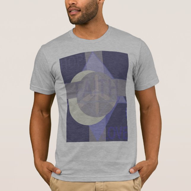 Hope Faith Love Plus-Size Unisex T-Shirt (Front)