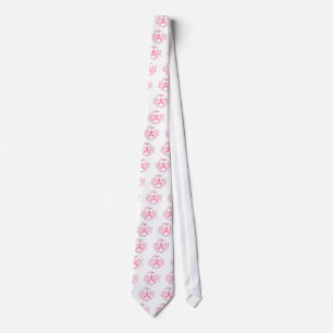 Hope Faith Love Strength Breast Cancer Neck Tie