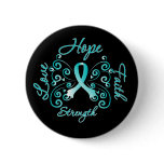 Hope Faith Love Strength Cervical Cancer Button