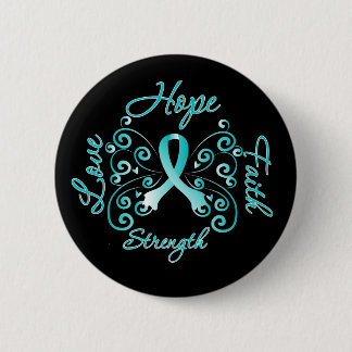 Hope Faith Love Strength Cervical Cancer Button