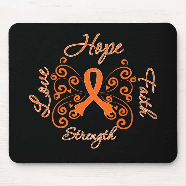 Hope Faith Love Strength Leukemia Mouse Pad (Front)