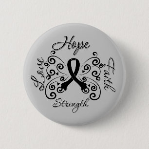 Hope Faith Love Strength Melanoma Pinback Button