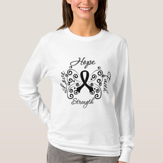 Hope Faith Love Strength Melanoma T-Shirt (Front)