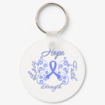 Hope Faith Love Strength Stomach Cancer Keychain